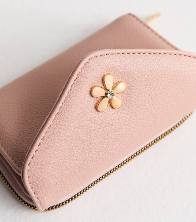 New Look Pink Faux Leather Flower Purse New Look - 2