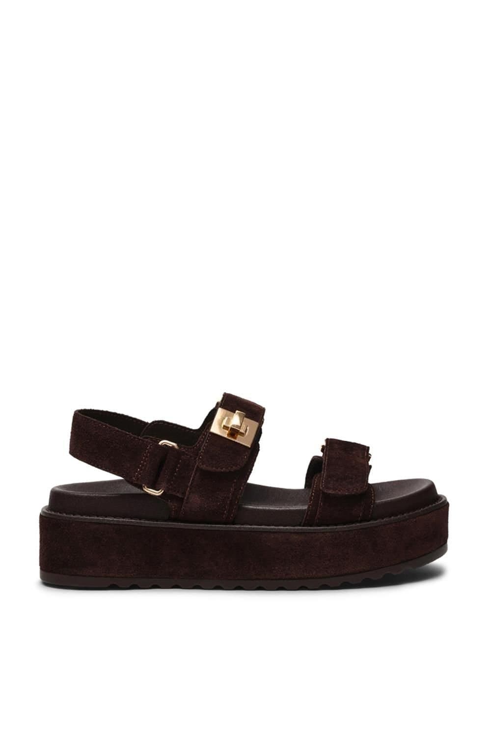 Steve Madden STEVE MADDEN Women's 'Bigmona 205' Suede Sandals in Brown