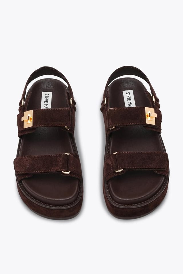Steve Madden STEVE MADDEN Women's 'Bigmona 205' Suede Sandals in Brown - 3