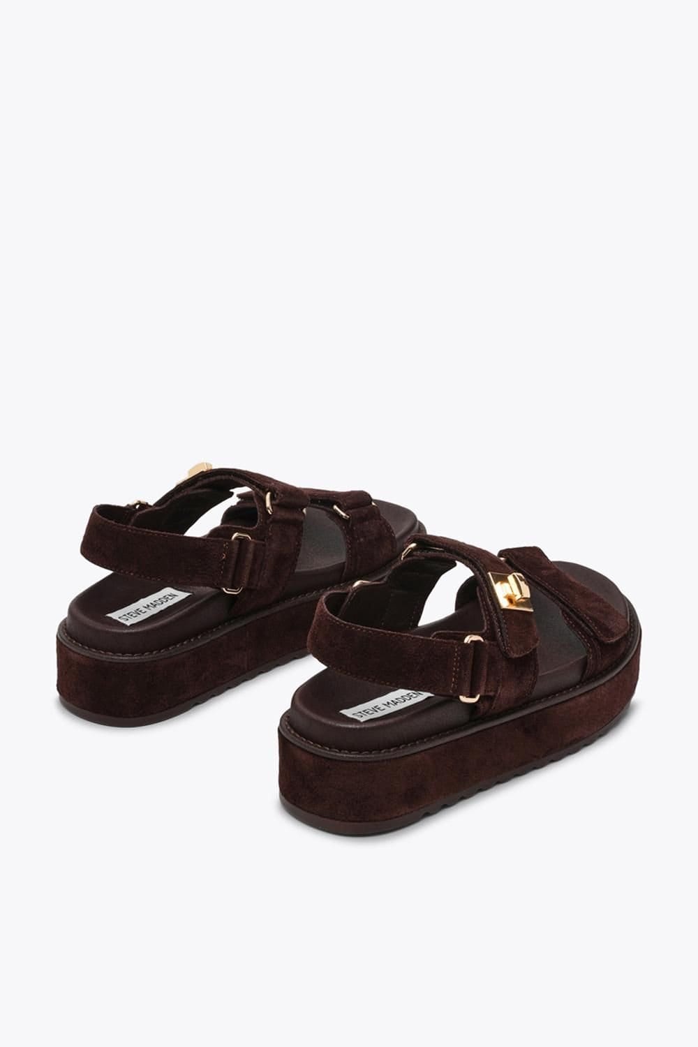 Steve Madden STEVE MADDEN Women's 'Bigmona 205' Suede Sandals in Brown - 4