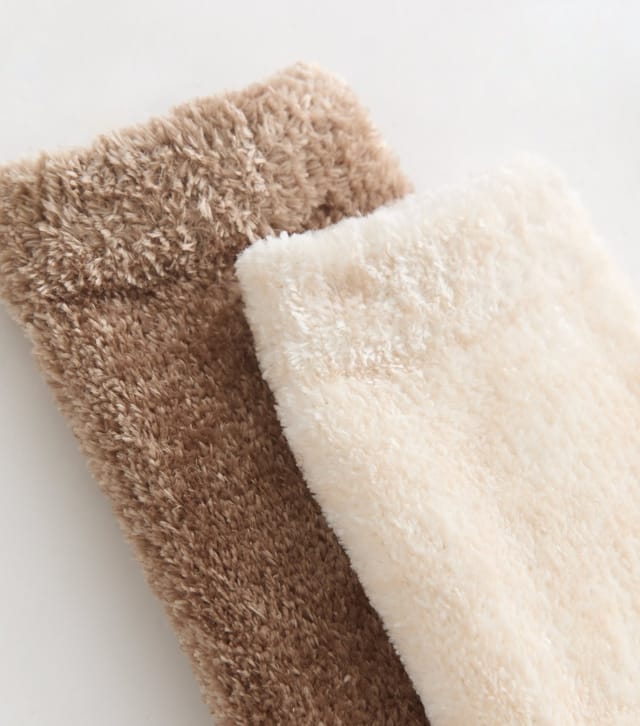 New Look Pack of 2 Oatmeal Chenille Cosy Knit Ankle Socks New Look - 2