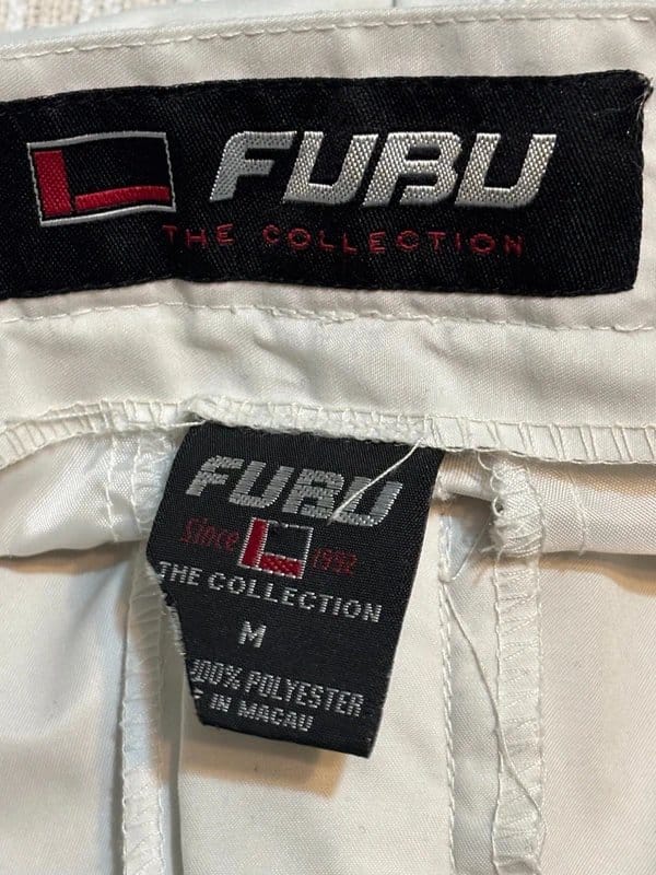 FUBU The Collection White Cargo Pants Y2K Utility