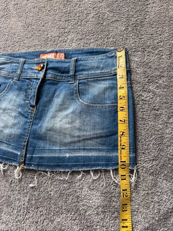 Bershka Y2k old label Bershka low waisted denim micro mini skirt xs size 6