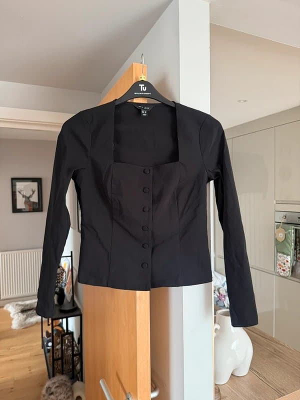 New Look New Look Black Corset Style Top