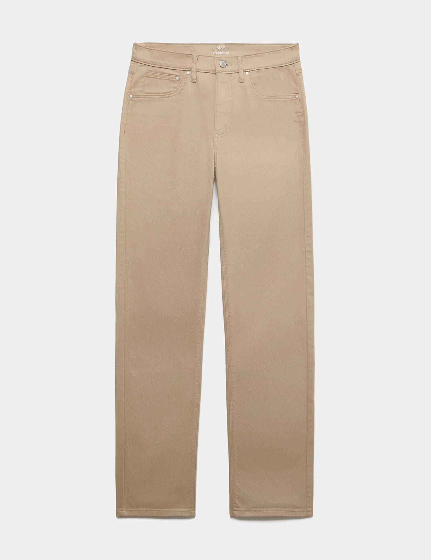 Marks & Spencer M&S Straight Fit Stretch Jeans Hessian