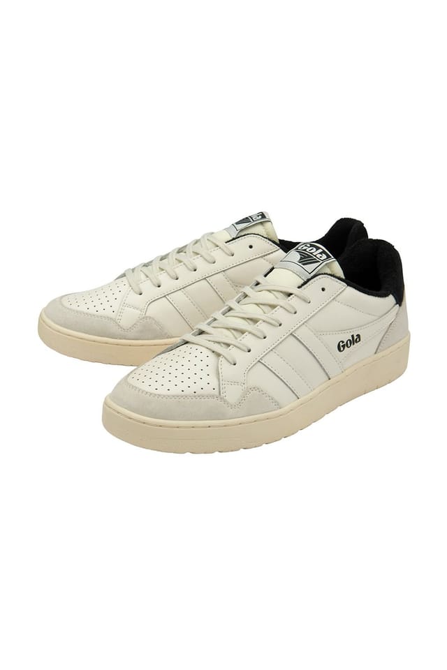 Gola Gola Men's 'Eagle' Leather Lace-Up Trainers in Off-White - 3