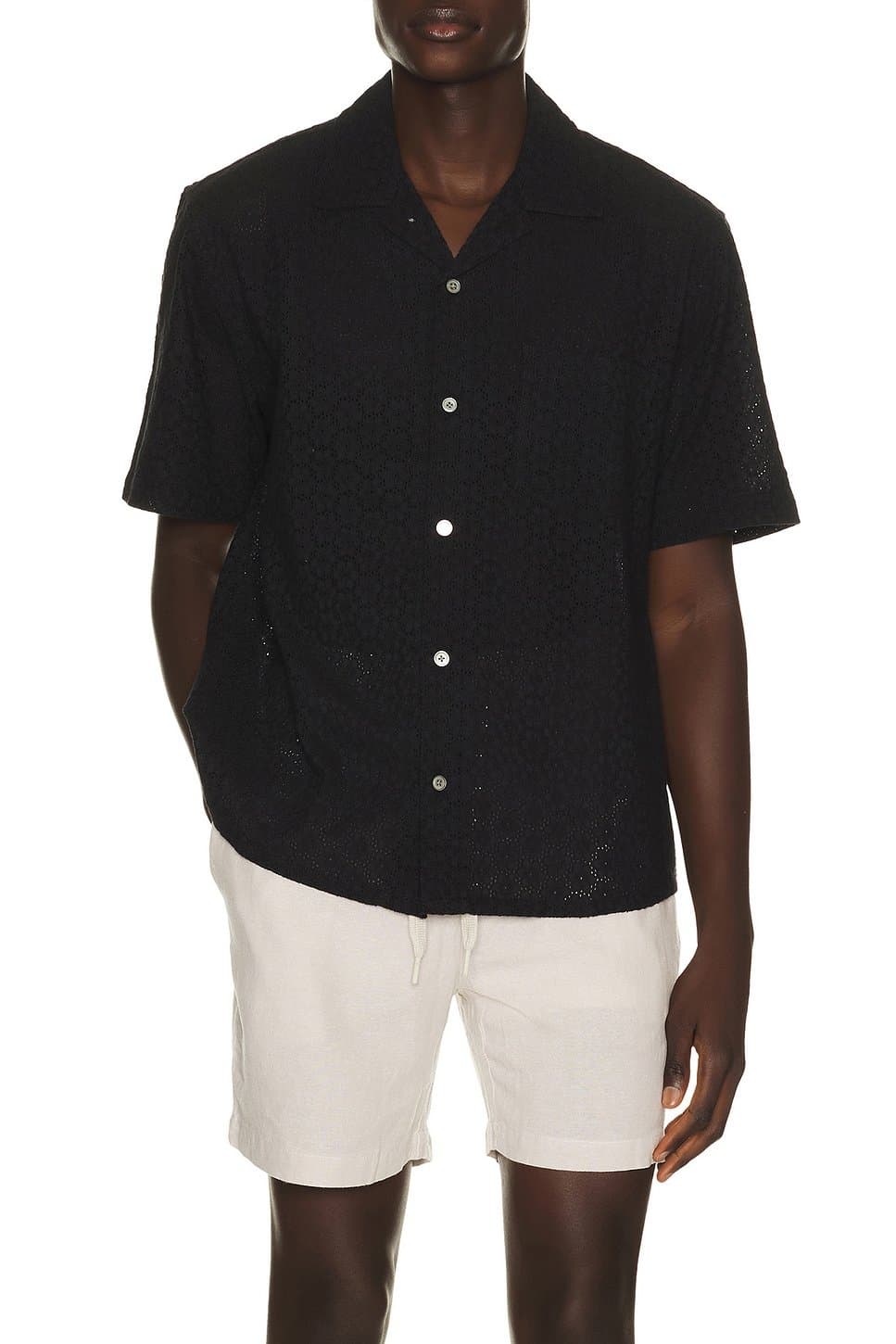 revolve Floral Eyelet Short Sleeve Shirt