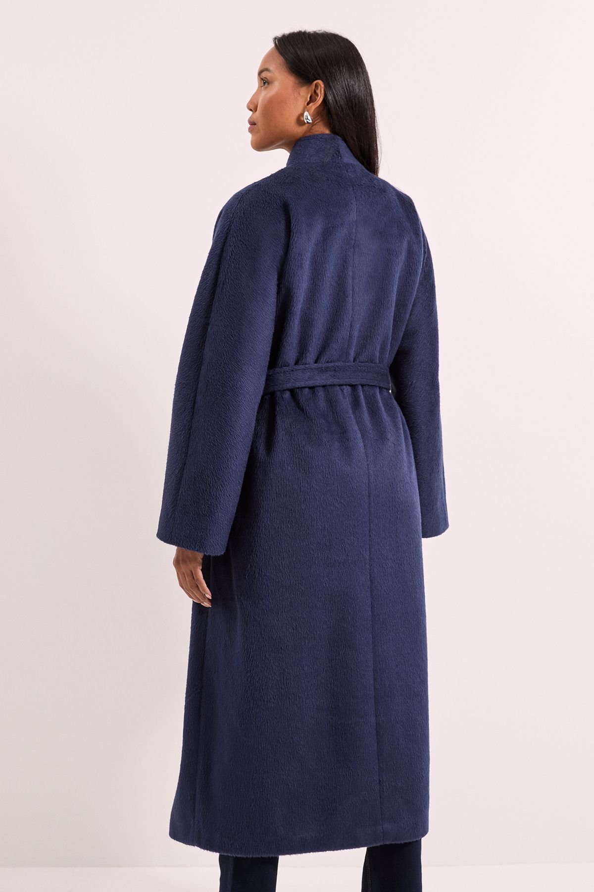 Wallis Wallis Women's Principles by Wrap Belted Coat in Navy - 3