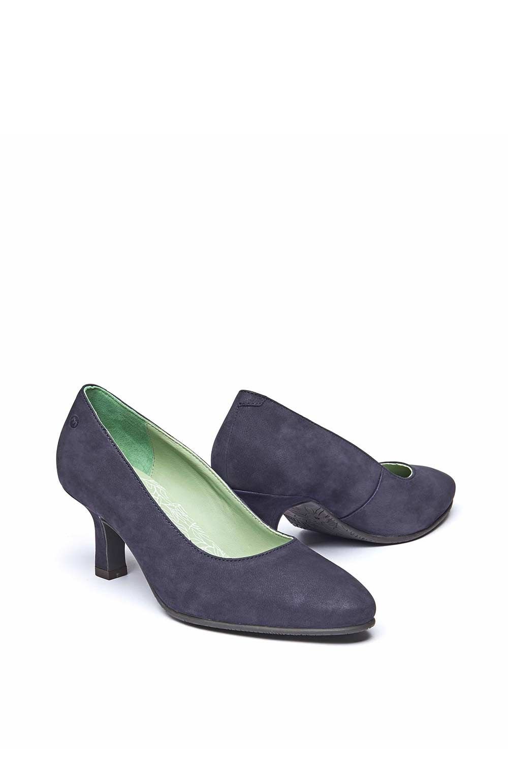 Moshulu Moshulu Women's 'Asano' Heeled Court Shoes in Indigo - 2