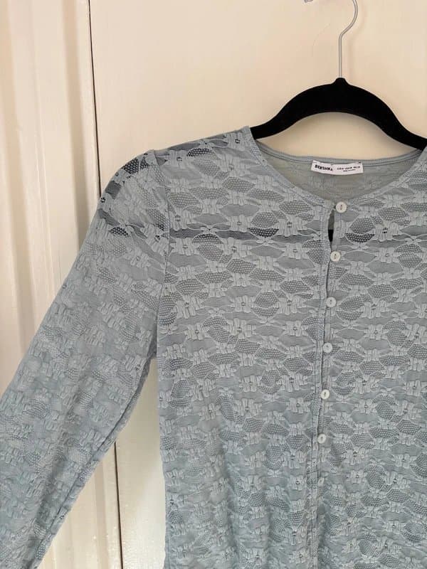 Bershka Mesh floral top