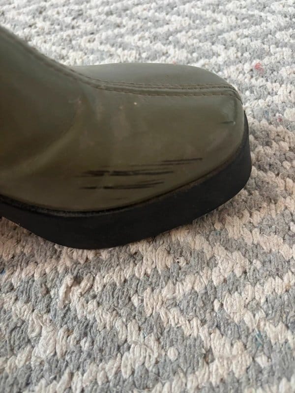ASOS ASOS chunky retro faux leather sage green boot heel - 1