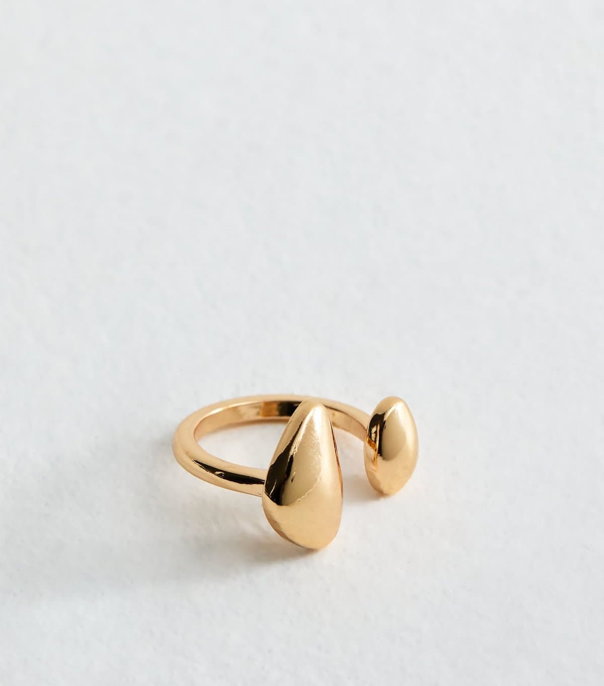 New Look Gold Tone Oval Drop Wrap Around Ring New Look