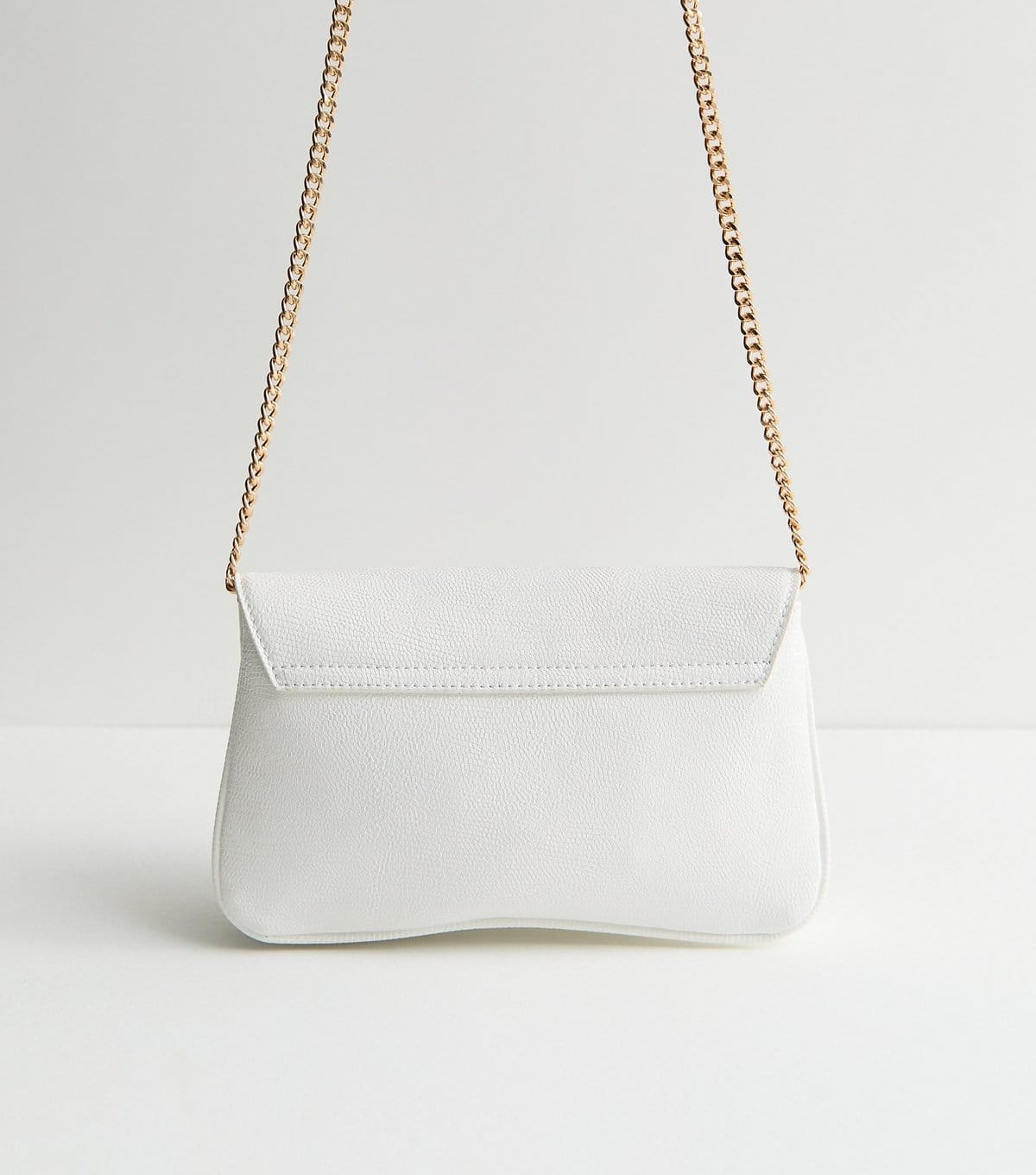 New Look White Shimmer Clutch Bag New Look - 4