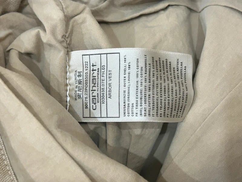 Carhartt Carhartt WIP Arbor Vest Dusty Brown Organic Cotton – Size S – BNWT