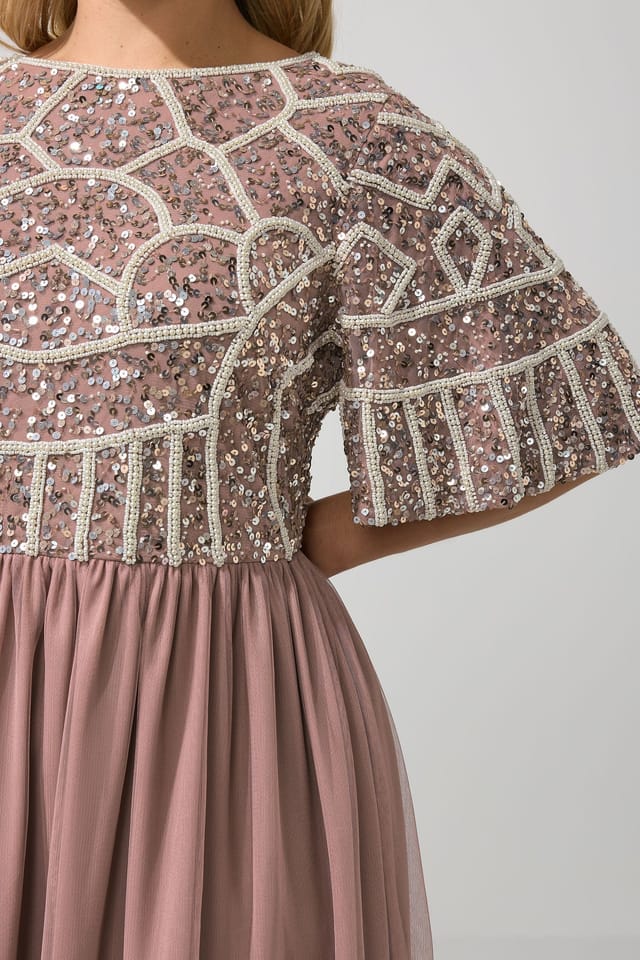 Yours Yours Women's Embellished Maxi Dress in Pink - 3