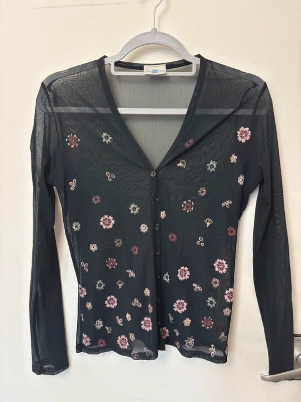 New Look Old label new look mesh cardigan