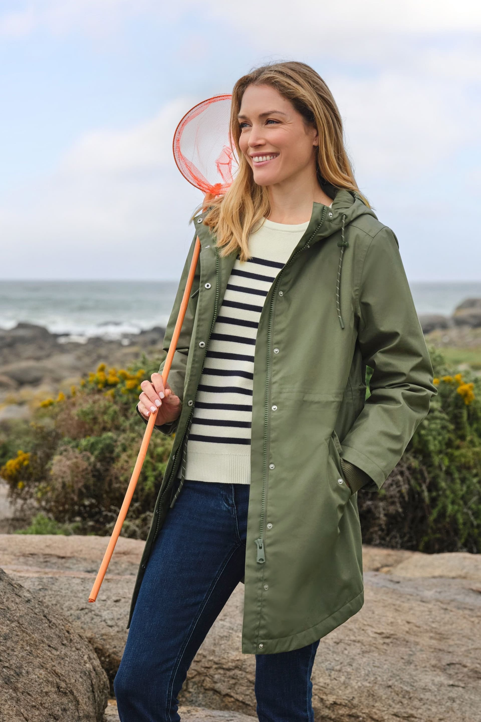 WoolOvers WoolOvers Women's Waterproof Raincoat in Green