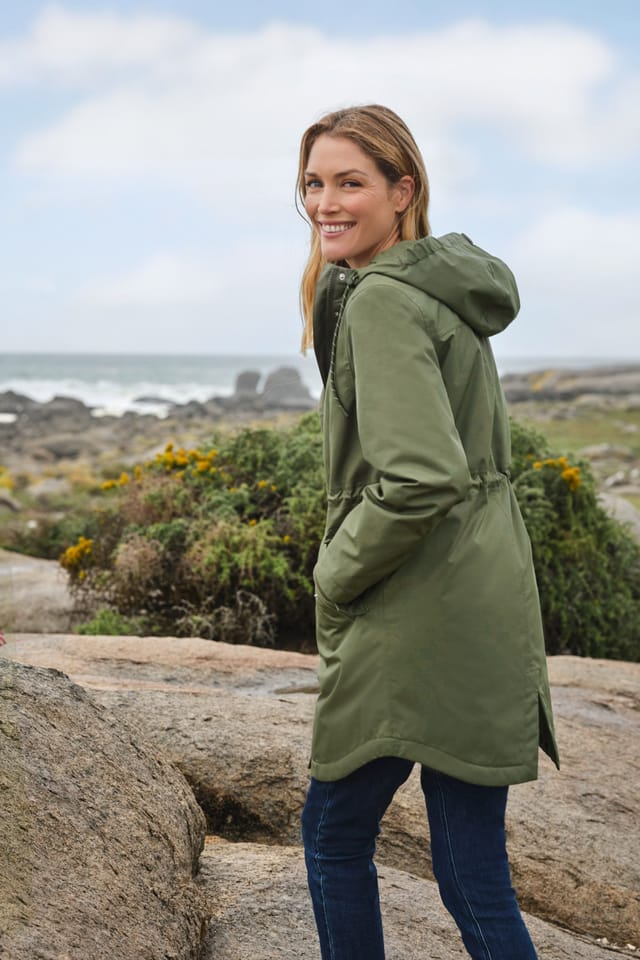 WoolOvers WoolOvers Women's Waterproof Raincoat in Green - 2