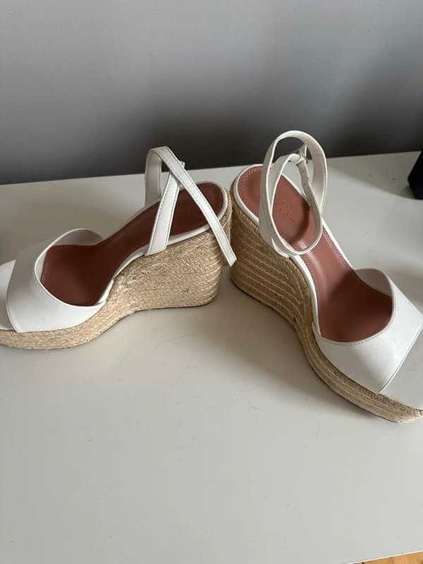 ASOS ASOS white open toe espadrilles platform heel