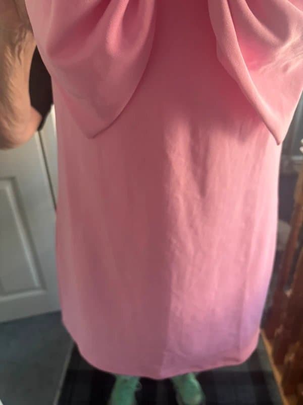 Pieces Stunning pink front bow bandeau dress