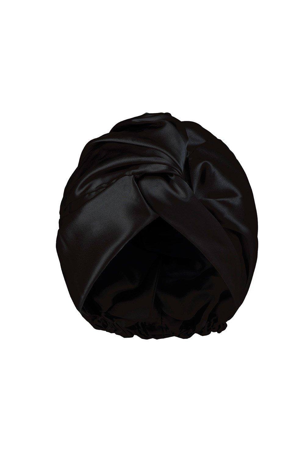 Belledorm Belledorm Women's Cocoonzzz Mulberry Silk Turban in Black - 1