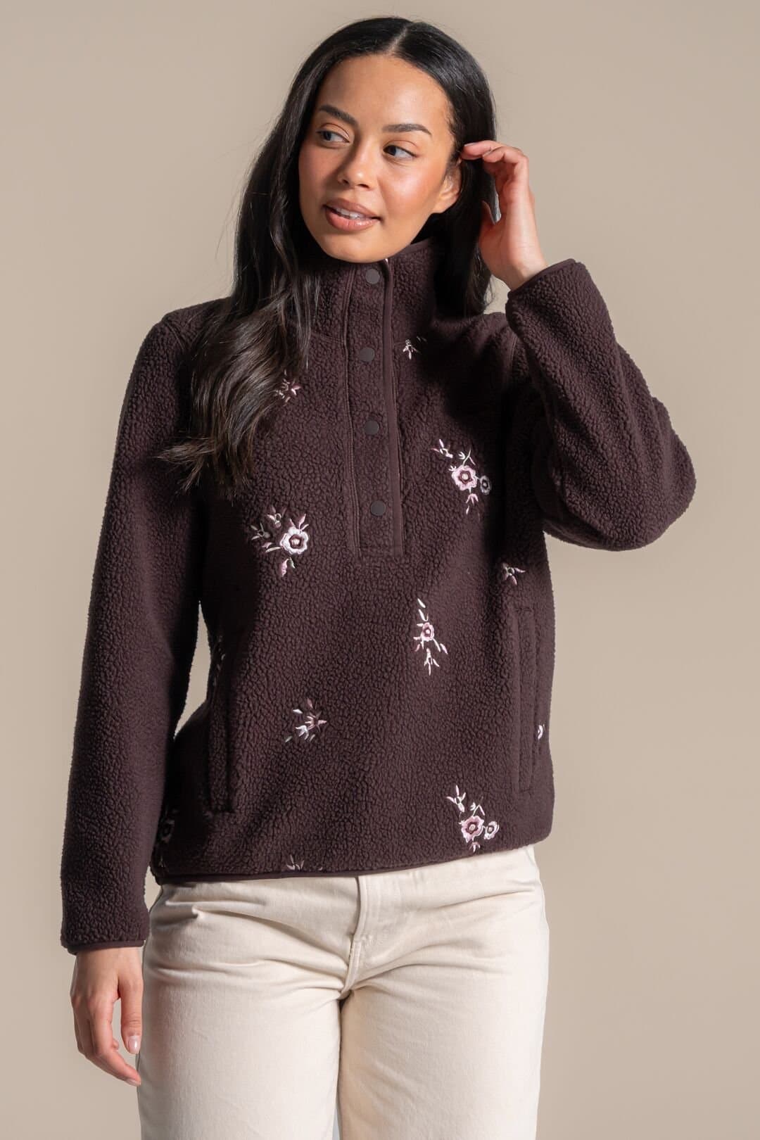 Craghoppers Craghoppers Women's National Trust Rosemary II Overhead Fleece in Chocolate