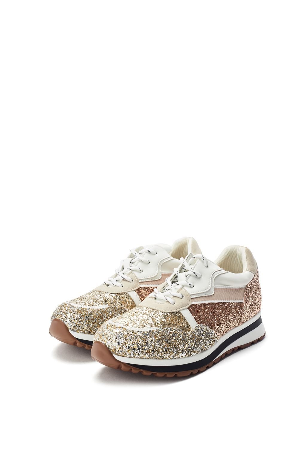 Moda In Pelle Moda In Pelle Women's 'Iskara' Porvair Chunky Trainers in Gold - 2