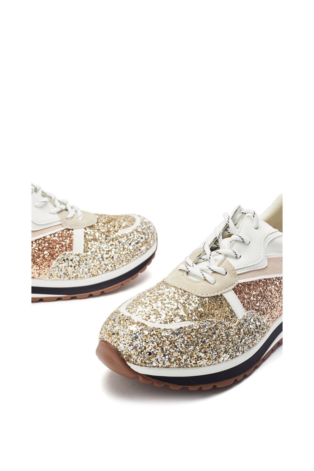 Moda In Pelle Moda In Pelle Women's 'Iskara' Porvair Chunky Trainers in Gold - 4