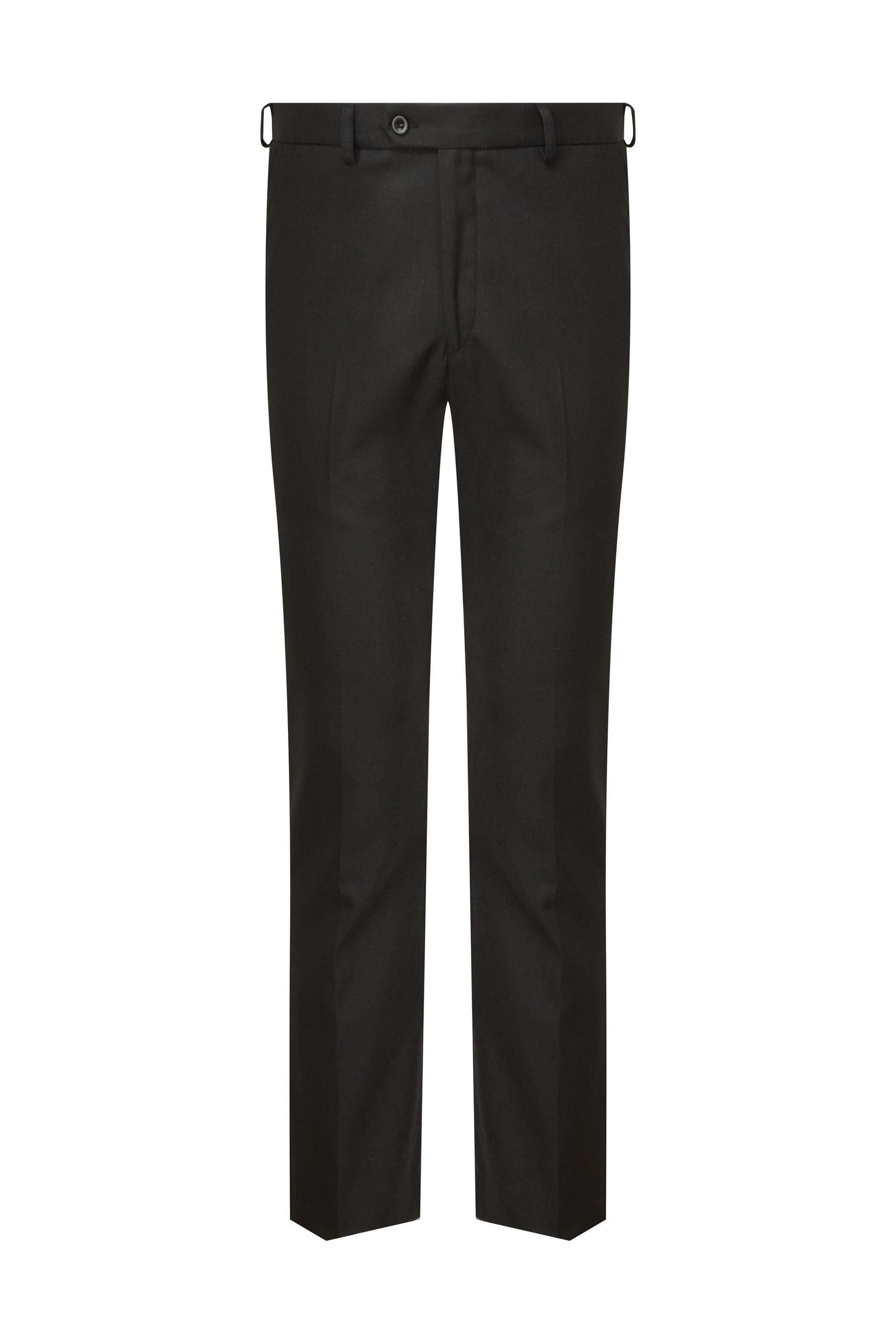 David Luke David Luke Men's Slim Fit School Trousers in Dark Grey