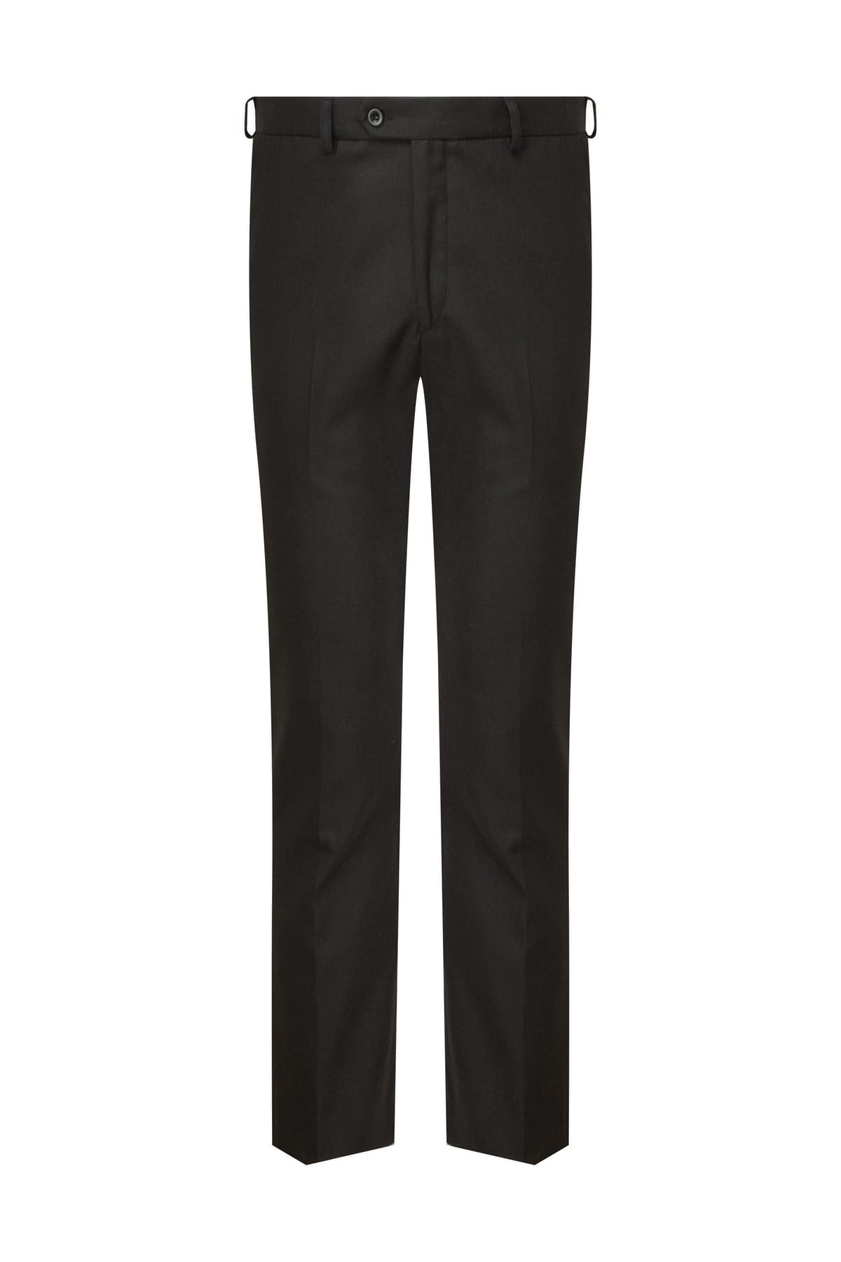 David Luke David Luke Men's Slim Fit School Trousers in Dark Grey - 1