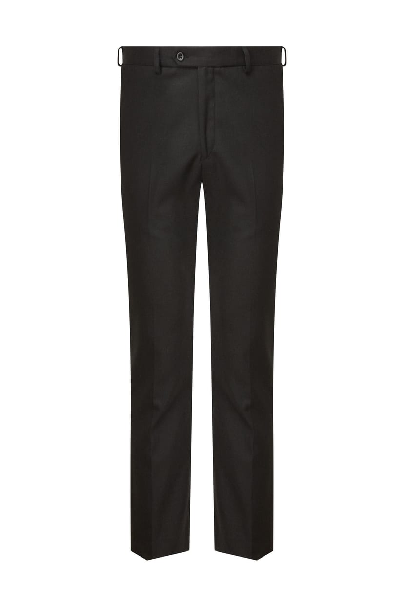 David Luke David Luke Men's Slim Fit School Trousers in Dark Grey - 1