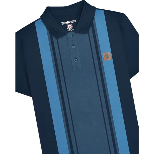 Lambretta Lambretta Men's SS25 Classic Polo Shirt in Navy - 3