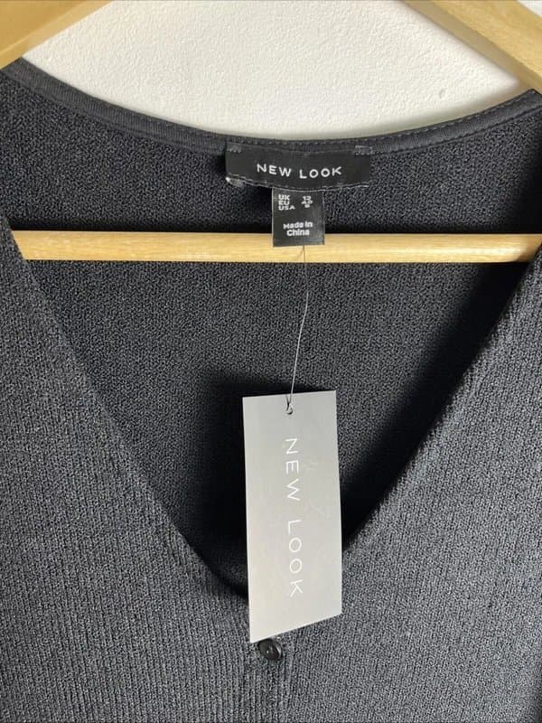 New Look New look - sleveless knit long top - size 12 - black