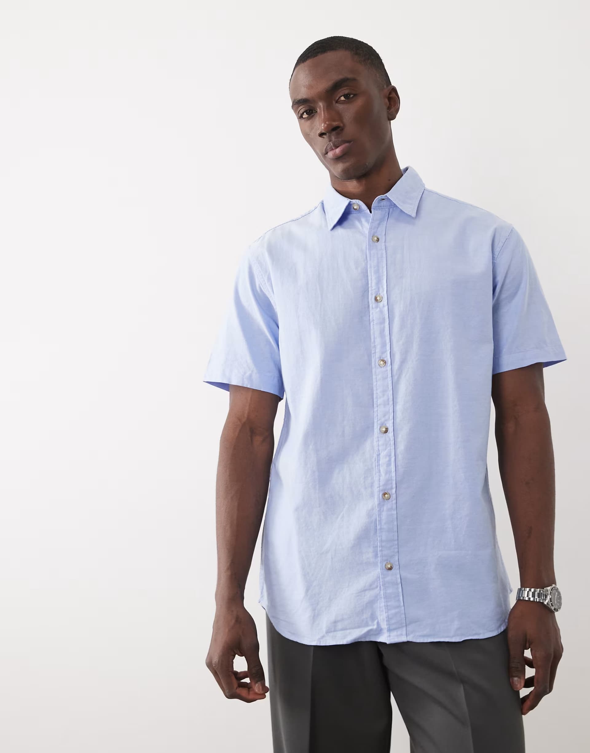ASOS ASOS Jack & Jones Blue Oxford Shirt