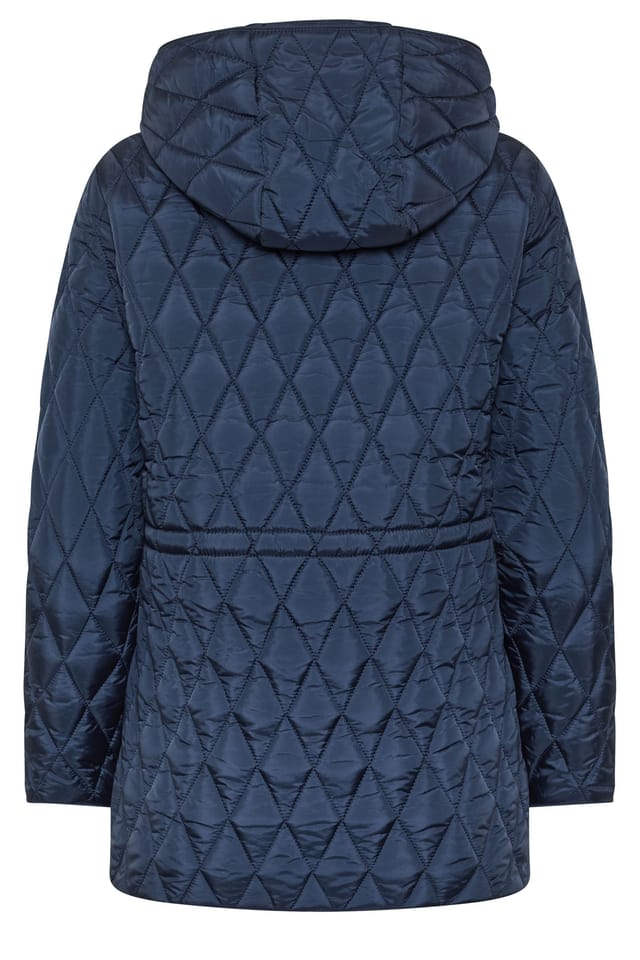 M&Co M&Co Women's Diamond Quilted Jacket in Mid Navy - 3