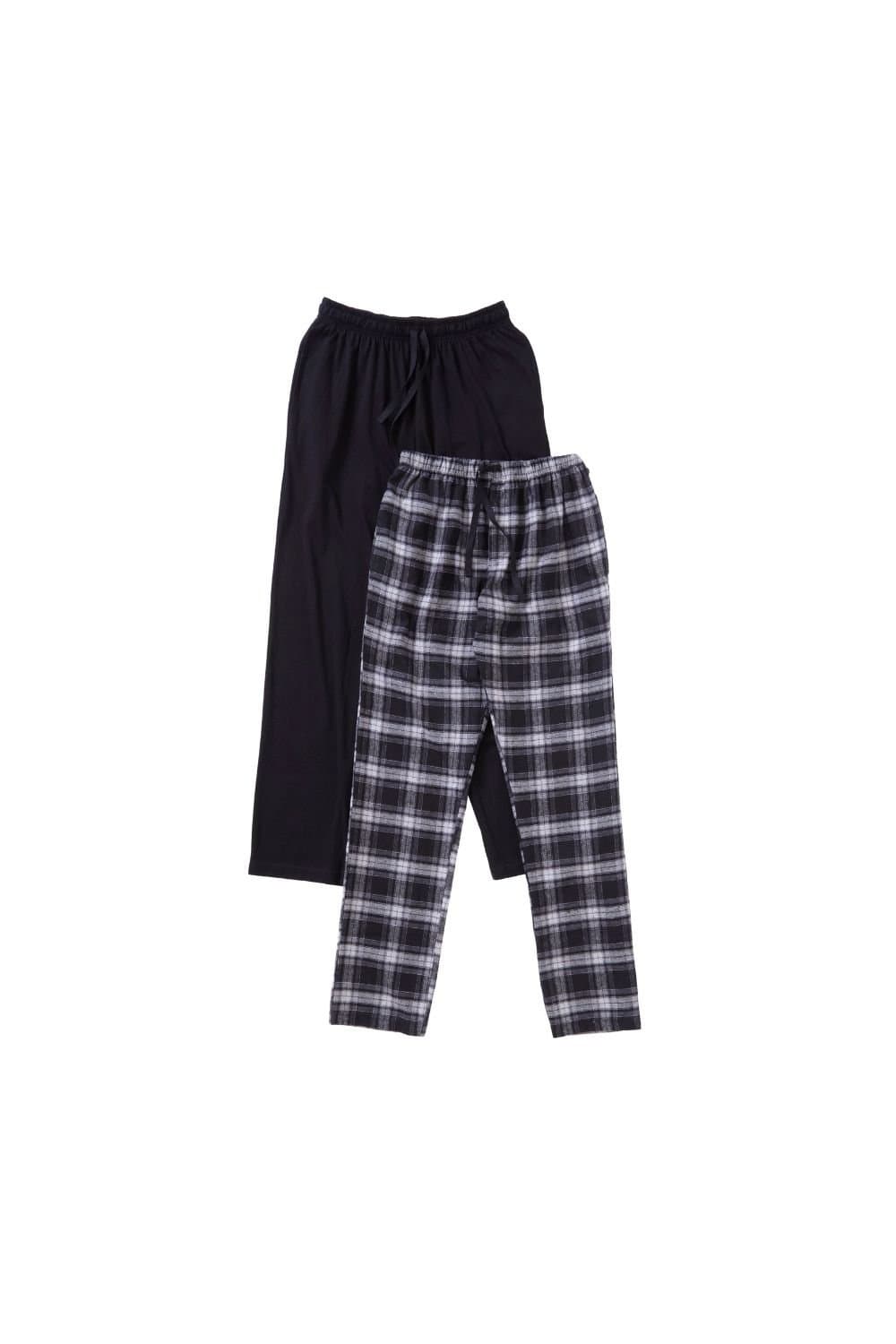Just Essentials Just Essentials Men's 2 Pack Pyjama Bottoms in Black