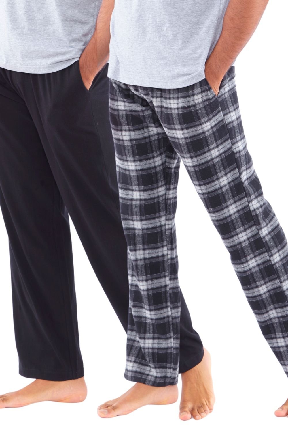 Just Essentials Just Essentials Men's 2 Pack Pyjama Bottoms in Black - 2