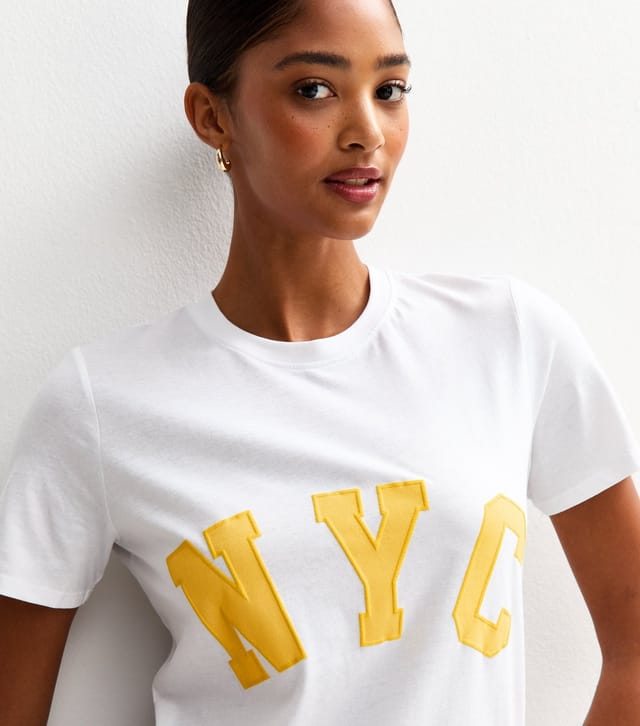 New Look Women's White NYC Slogan T-Shirt New Look - 2