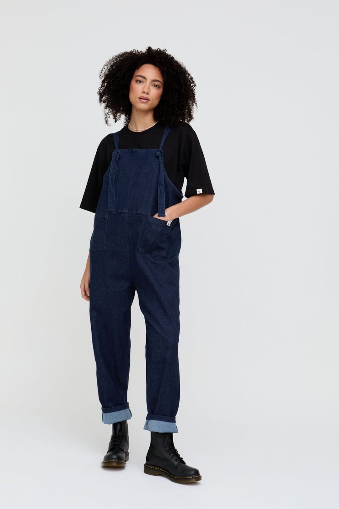Turtledove London Turtledove London Women's Lila Navy Denim Dungarees - 2
