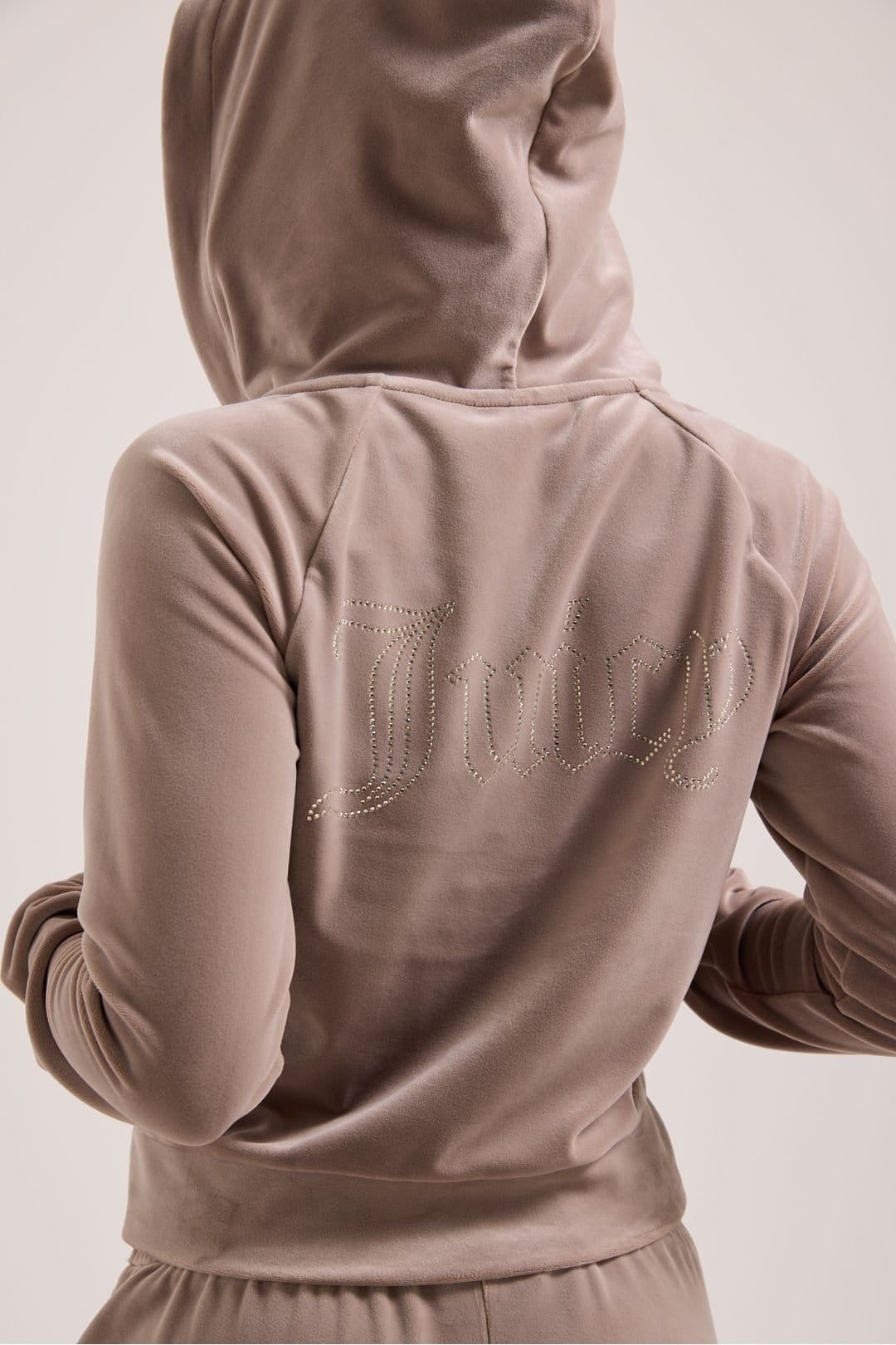 Juicy Couture Juicy Couture Women's Madison Col Out Hoodie Taupe - 4