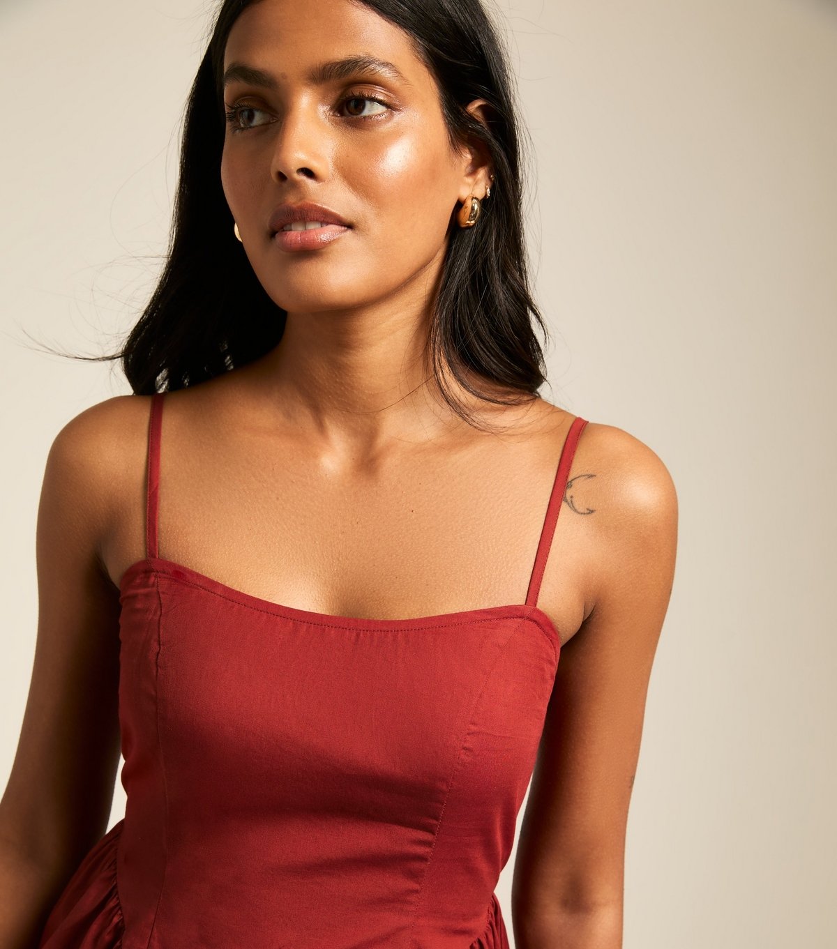 New Look Women's Dark Red Strappy Mini Dress New Look - 2