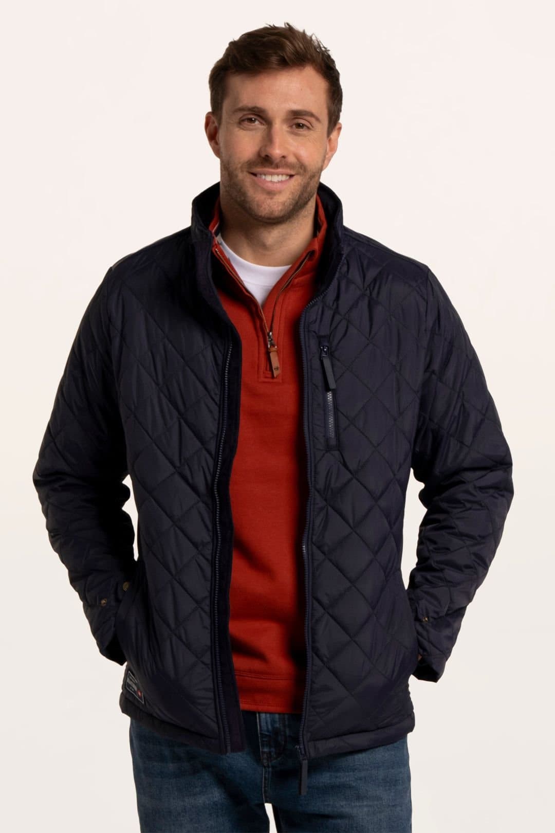 Brakeburn Brakeburn Men's Barons Diamon Quilted Jacket in Navy