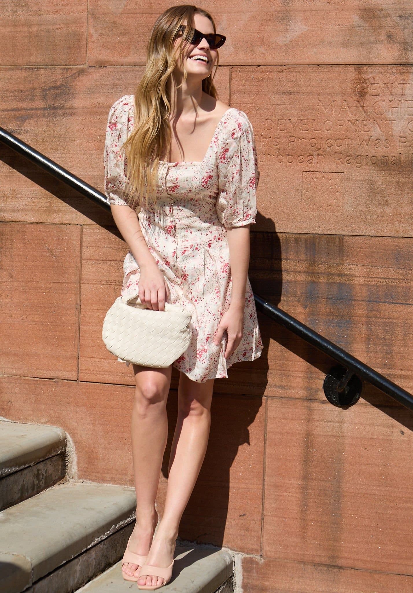 Lily and Lionel Lily and Lionel Women's India Button Front Wishing Well Print Mini Dress In Multi