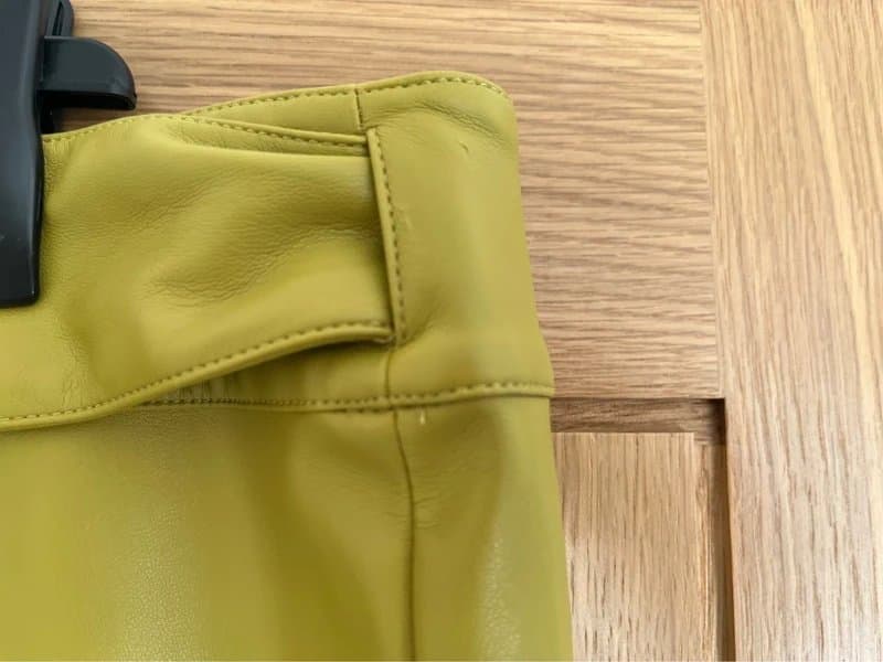 Never Fully Dressed Ladies wrap around skirt with side belt tie in a lime green