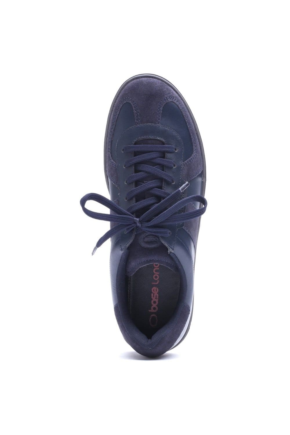 Base London Base London Men's Tommo Lace Up Trainer in Navy - 4