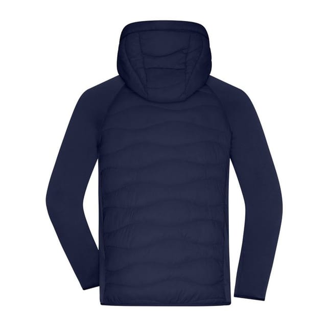 James and Nicholson James and Nicholson Men's Quilted Hybrid Jacket in Navy - 2