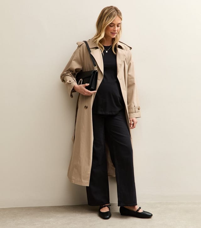 New Look Women's Maternity Black Crew Neck T-Shirt New Look - 3