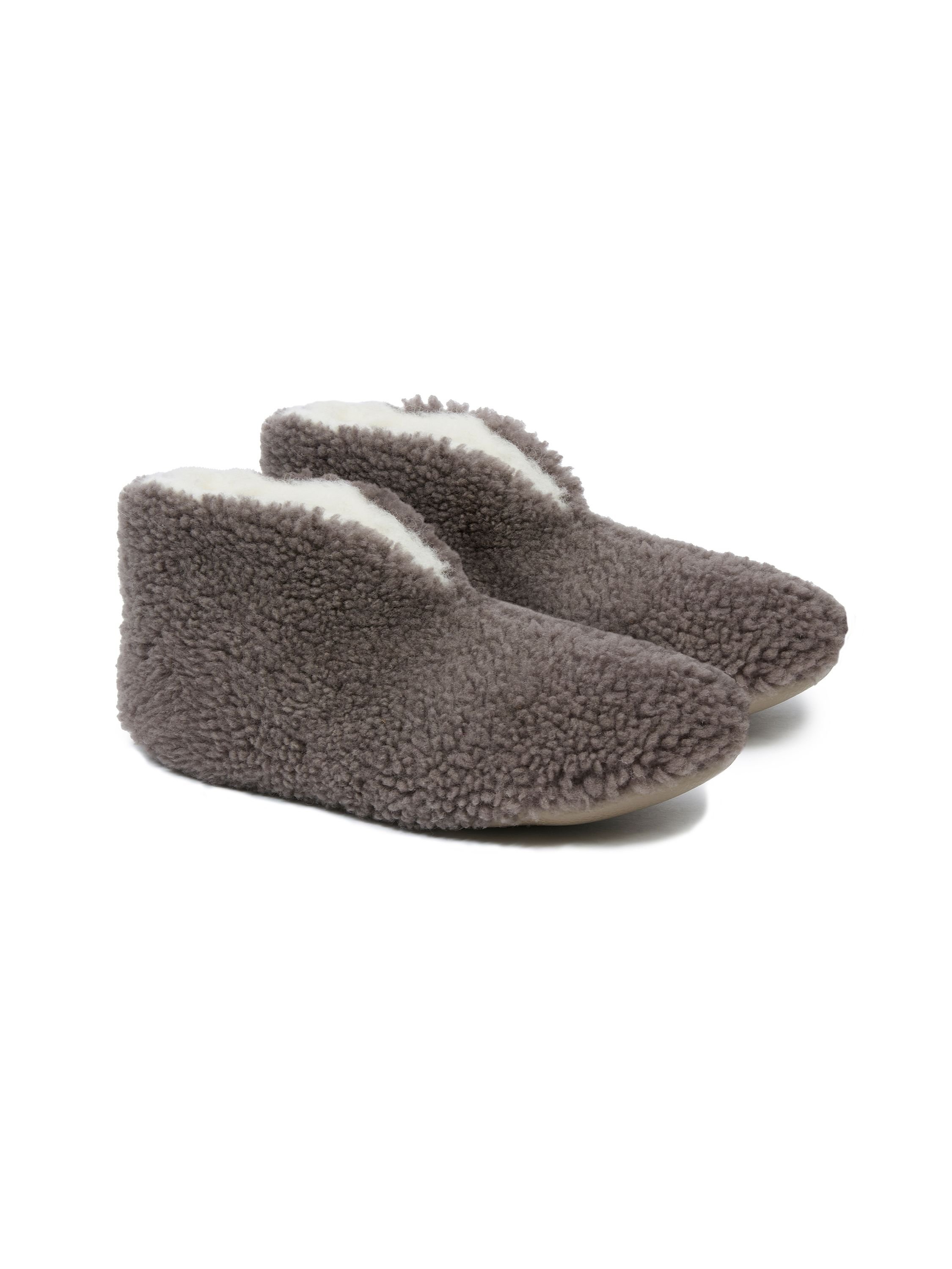 Celtic & Co Celtic & Co Women's Teddy Soft Sole Bootee Slippers in Mid Grey - 2