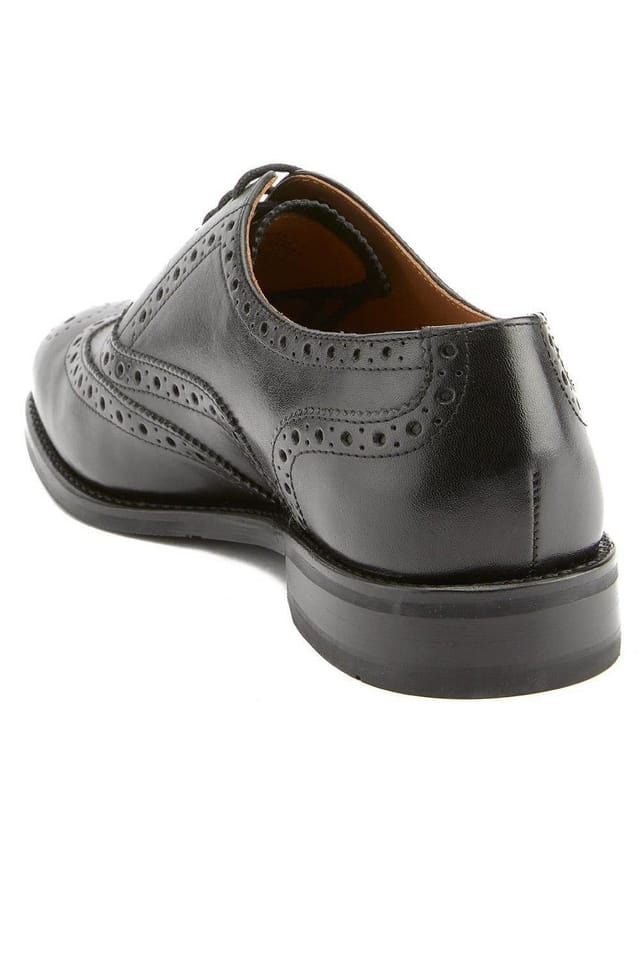 Jones Bootmaker Jones Bootmaker Men's Braxton Leather Brogues in Black - 3