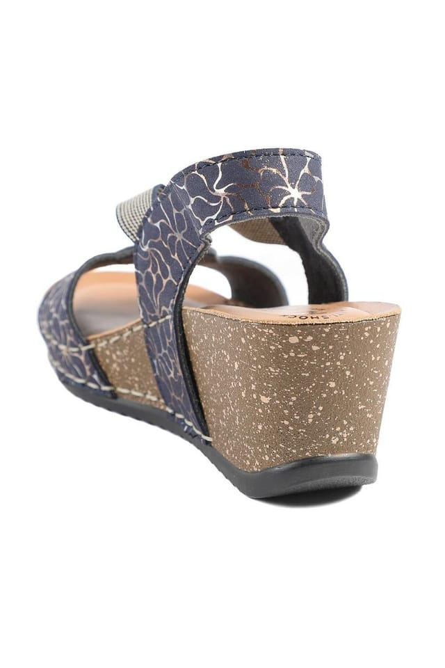 Fly Flot Fly Flot Women's FlyFlot Wedge Heel Slingback Sandals in Navy - 3